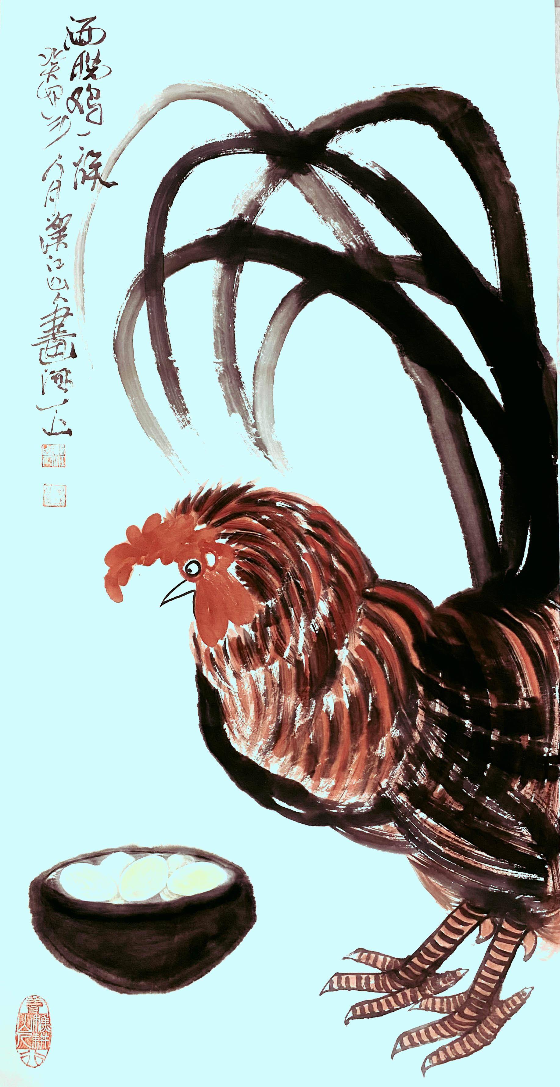 中国画鸡大师图片