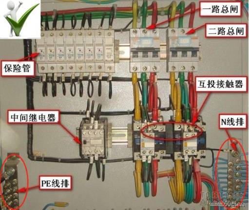 楼道配电箱接线图图片