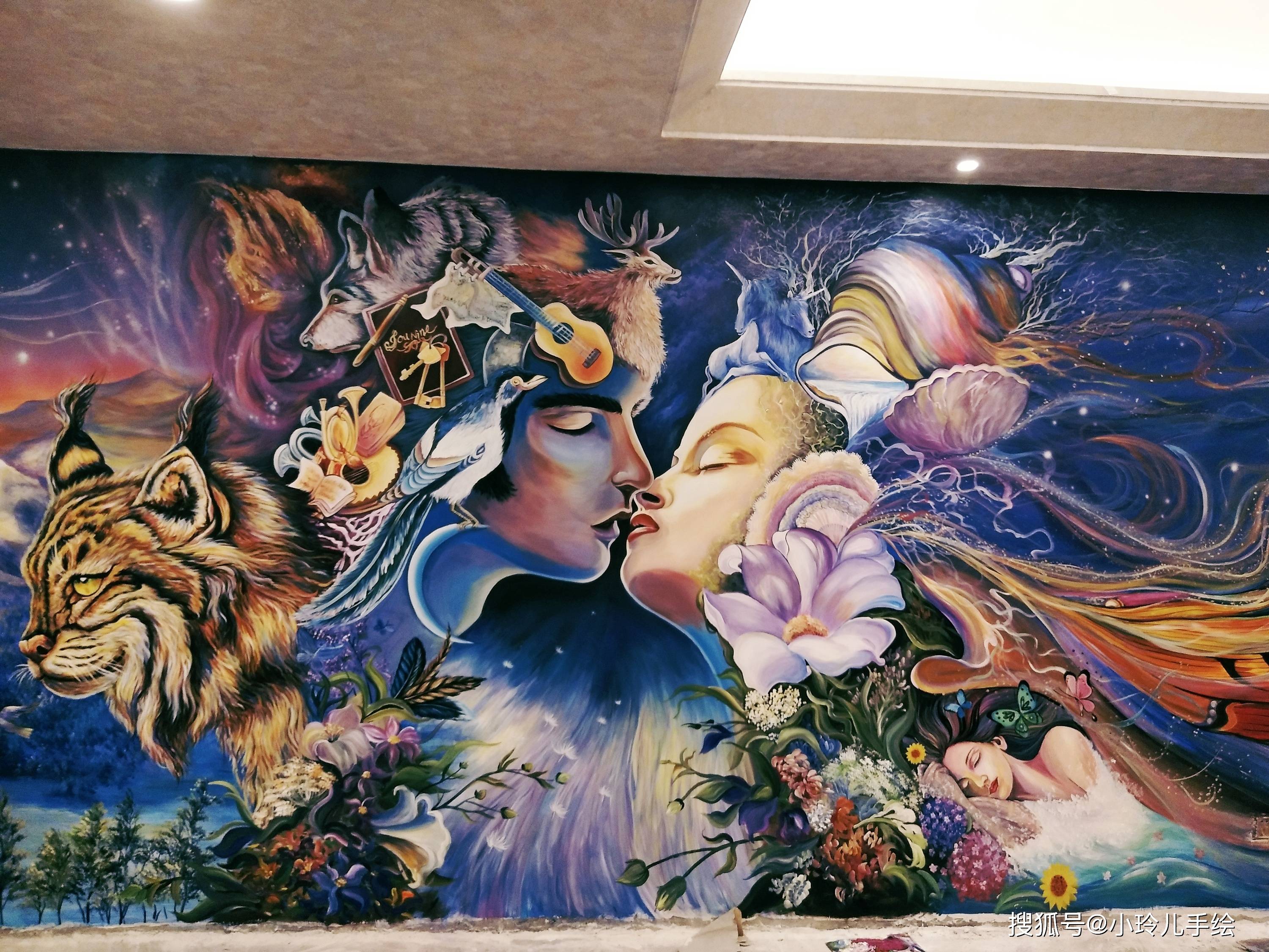 手绘墙室内墙绘