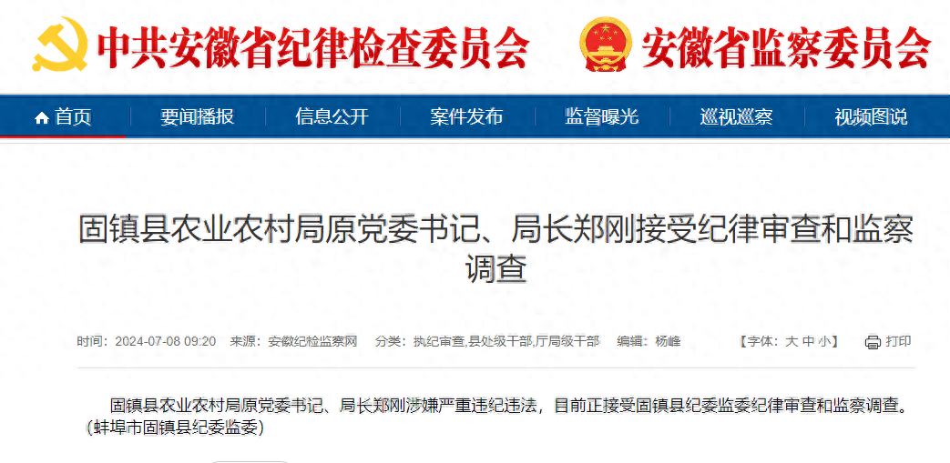 涉嫌严重违纪违法,郑刚接受审查调查