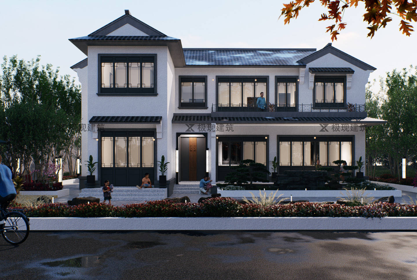 湖北仙桃丨二层中式风格自建别墅完工实景