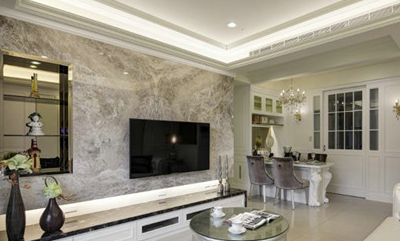 简欧风格电视墙效果图,精美别致的电视墙设计!