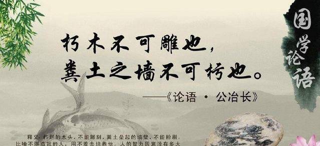 这么给人印象深刻的一句话,便是出自经典的论语之中了.