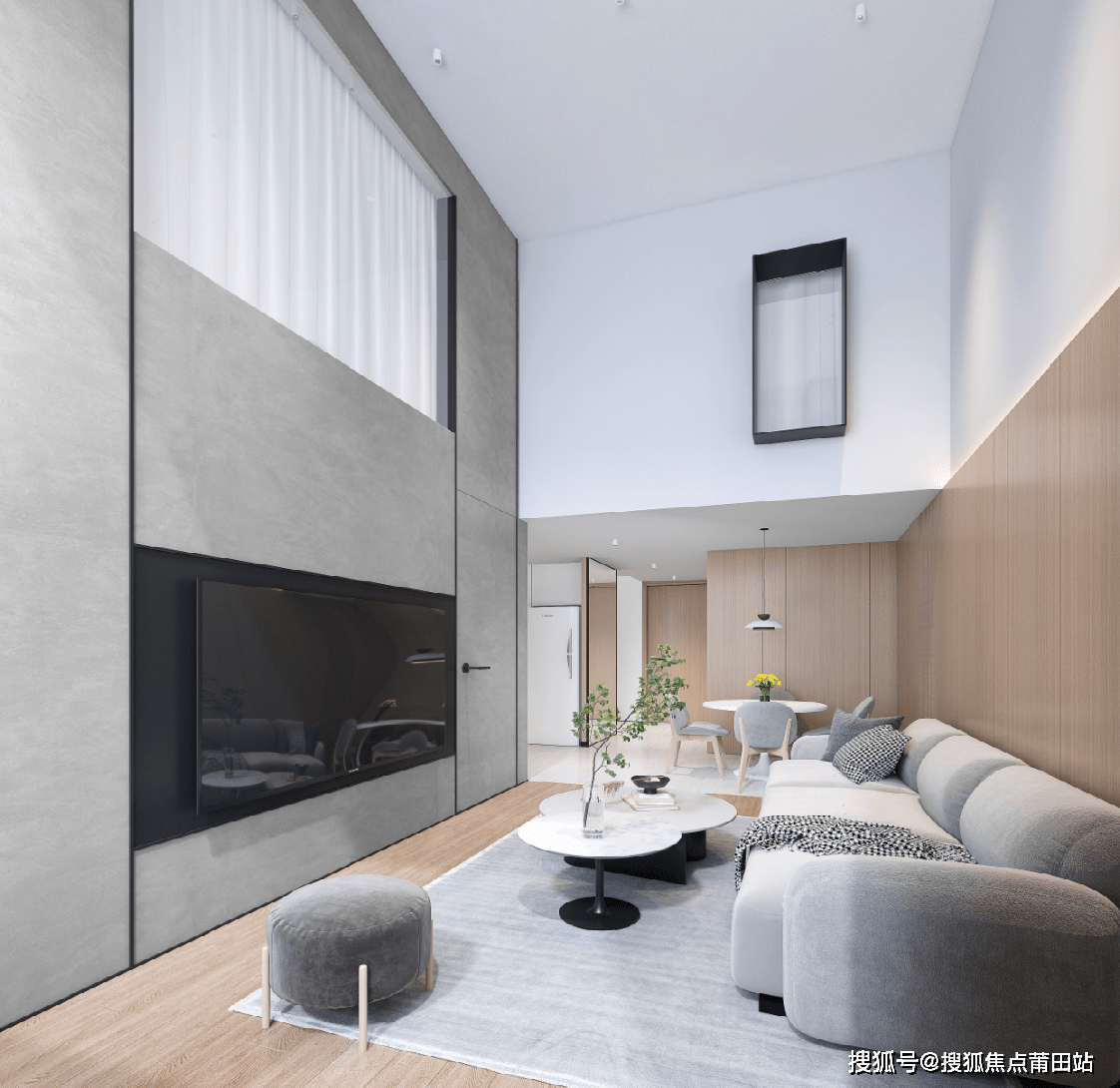 5m挑高,超高得房率;功能分区合理布局,动静分明;双层空间大有乾坤