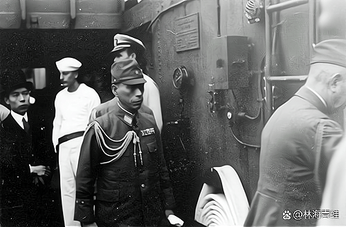 日本无条件投降后,宫崎周一随同梅津美治郎出席了在"密苏里"号战列舰