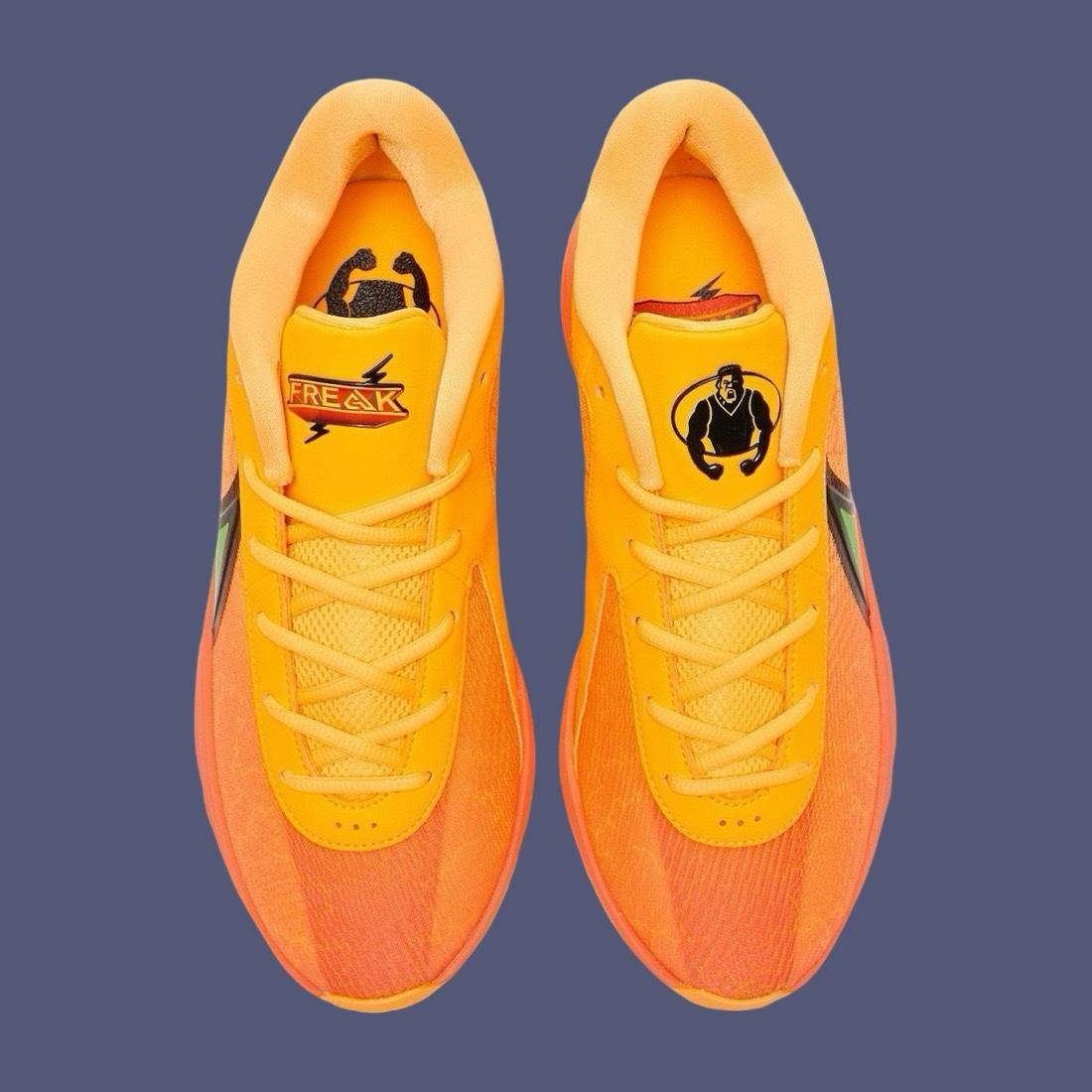 字母哥签名鞋nike giannis freak 6 "laser orange" 曝光