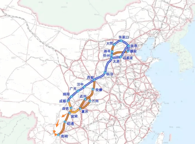 四川高铁规划图图片