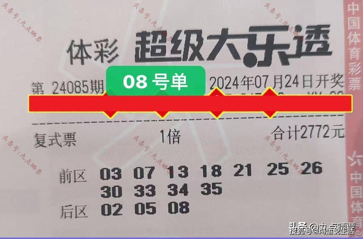 大乐透第24085期晒票:梦想的船只,需要意志的风帆来驱动_生活_彩票