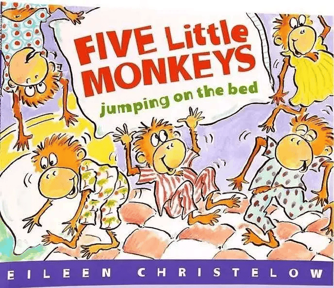 《五只小猴子在床上跳》4.