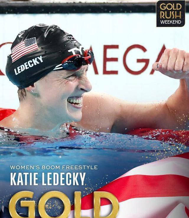 凯蒂·莱德基四连冠!创奥运女子800米自由泳历史纪录