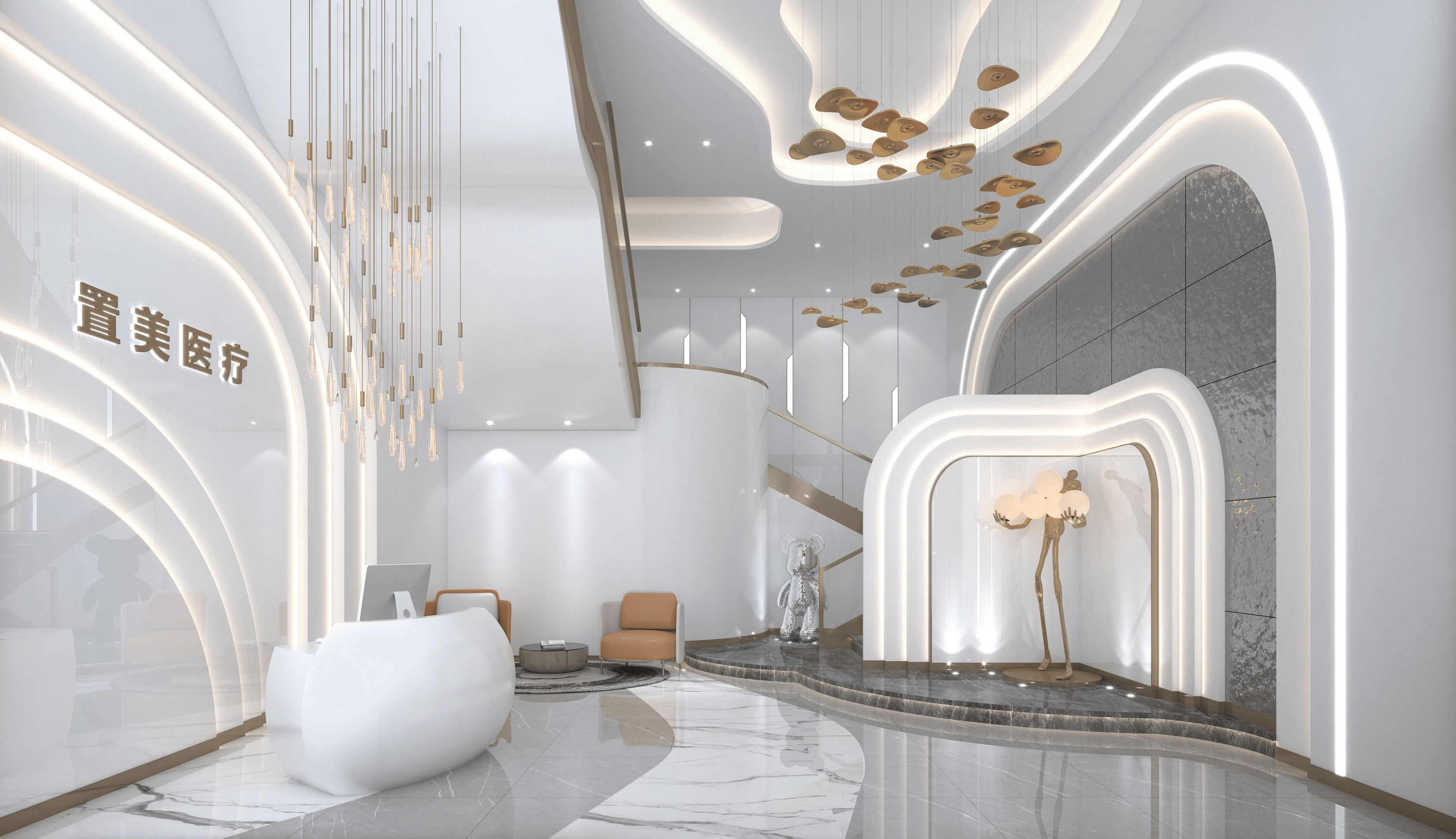 高端医美空间:奢华与舒适并重的装修设计展示