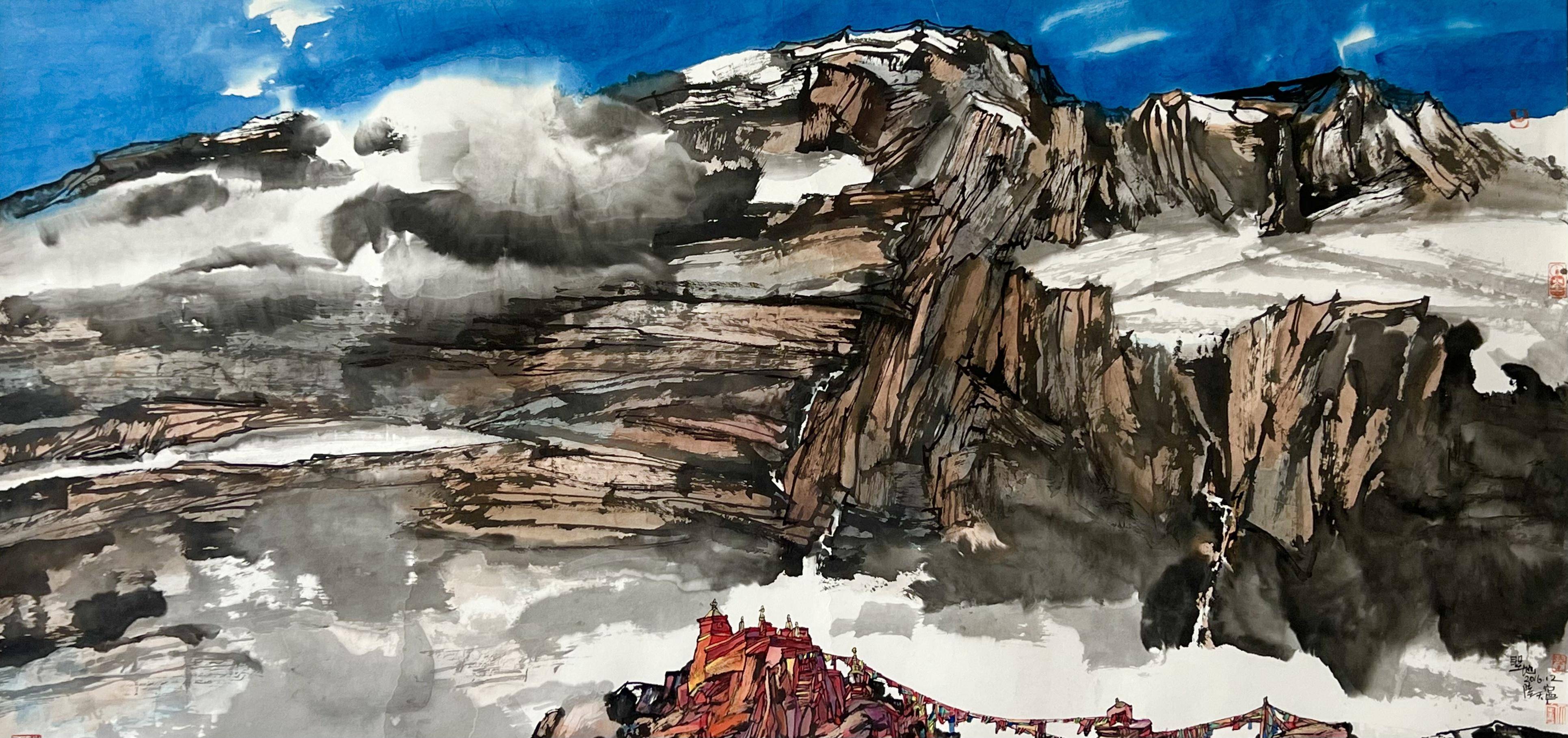 画家陆天宁:西部山水波澜壮阔