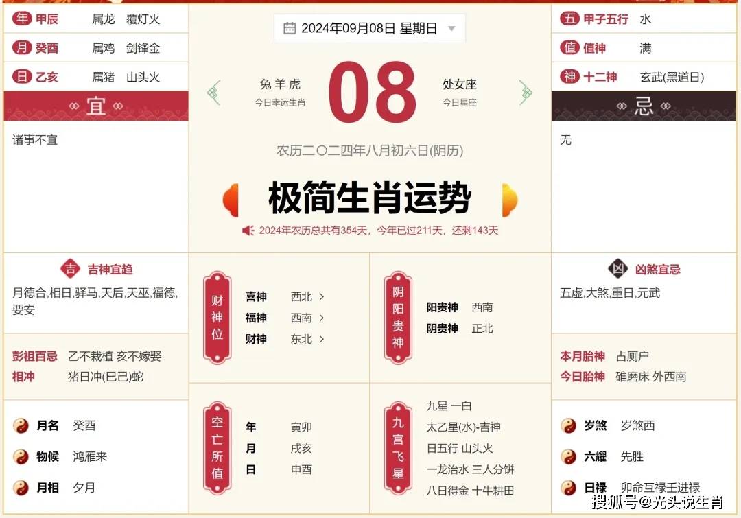 9月8日独家生肖运势(9月8日独家生肖运势查询)