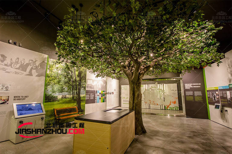 用仿真树绿植装饰图解-北京厂家水泥仿真树案例图