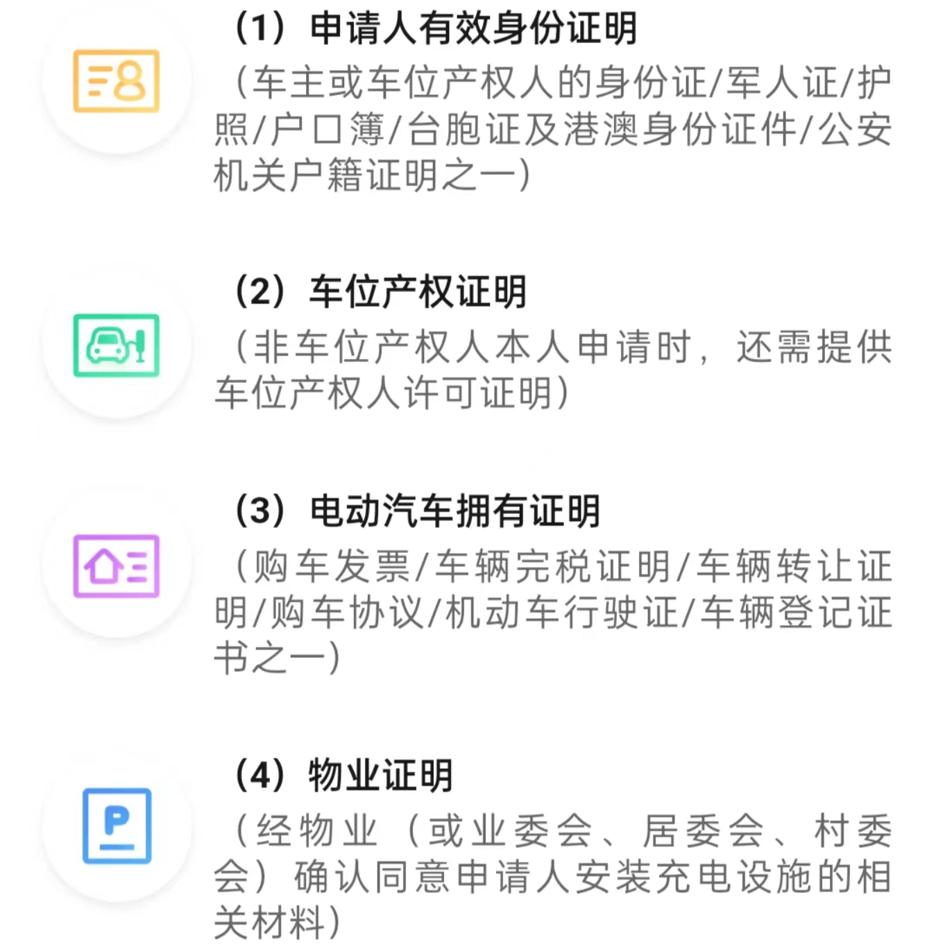 物业同意申请人安装充电桩的证明