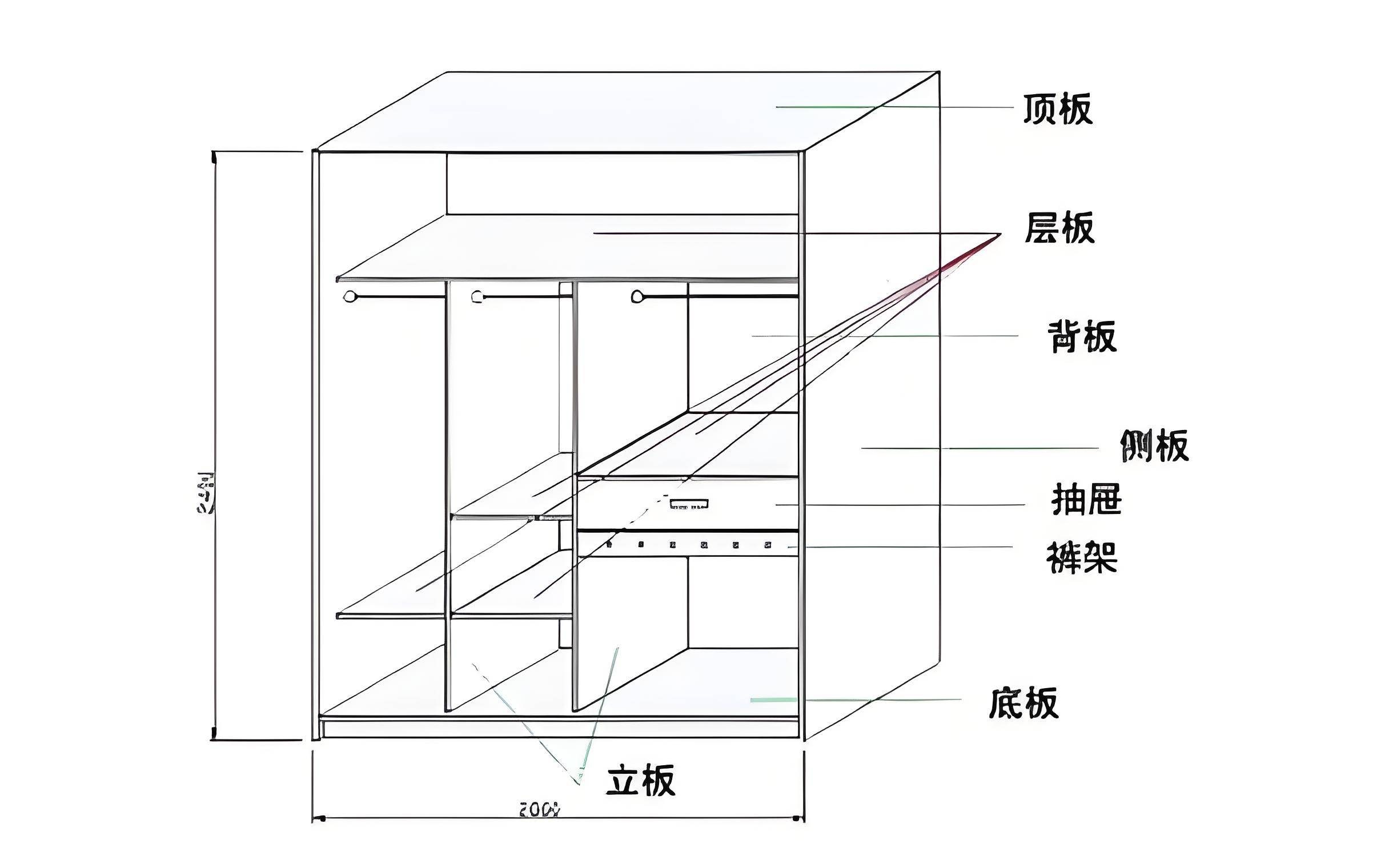 衣柜侧面图cad图片