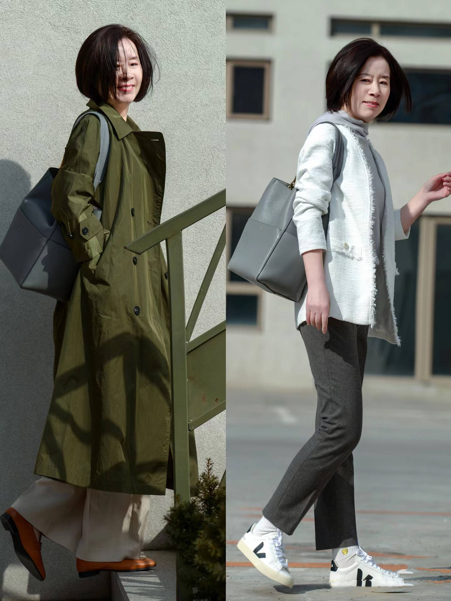 50,60岁女人真该这样打扮:发剪短,裙穿长,鞋带跟,时髦不油腻