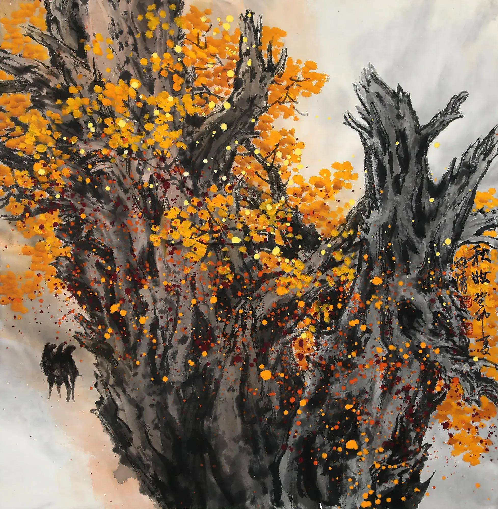 功勋艺术家赵雅清胡杨作品欣赏