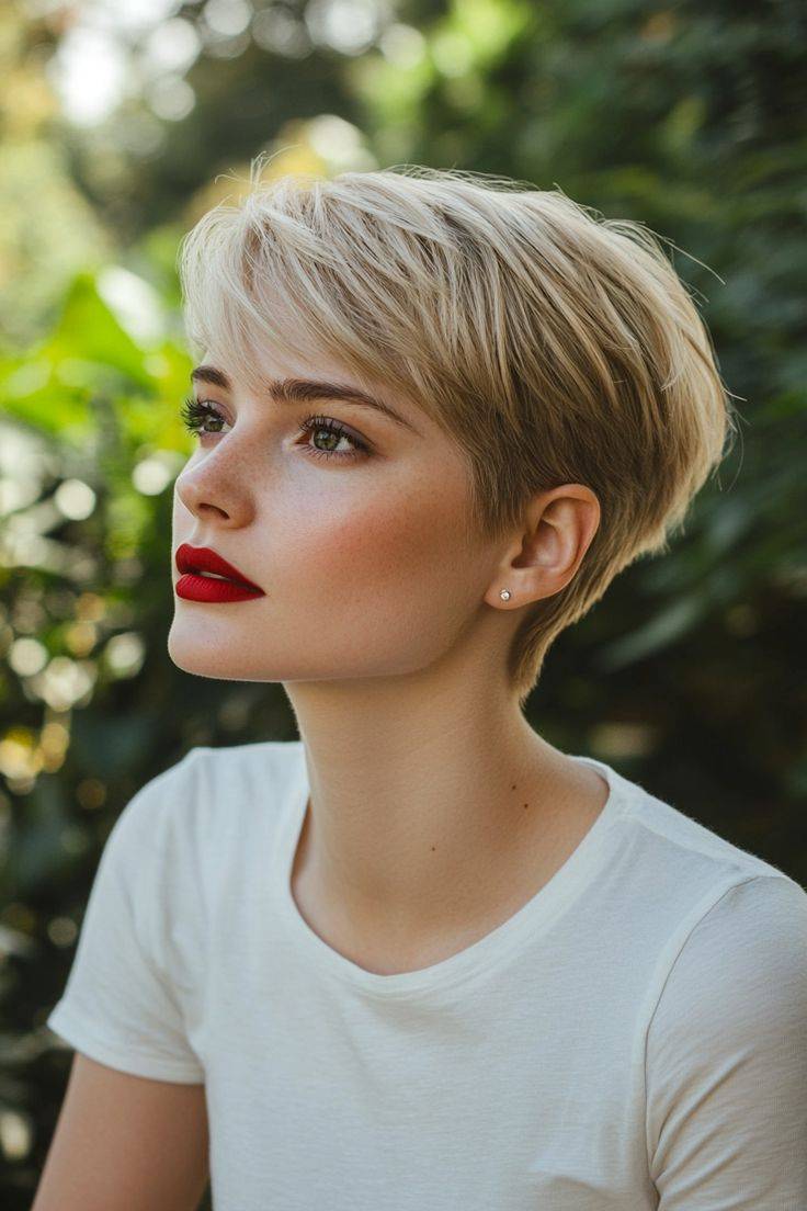 时尚新宠:露耳短发带层次