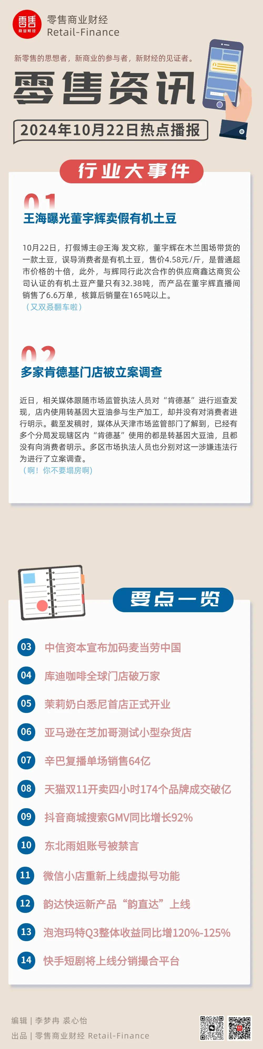 10月22日零售商业资讯