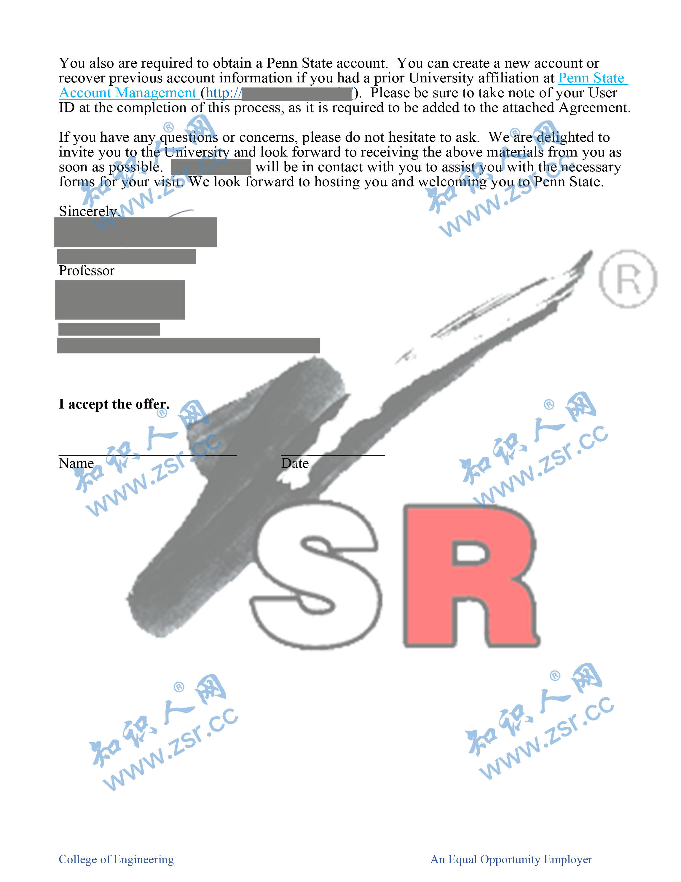 二次委托|高校教师自费再赴美国宾州州立大学访学交流