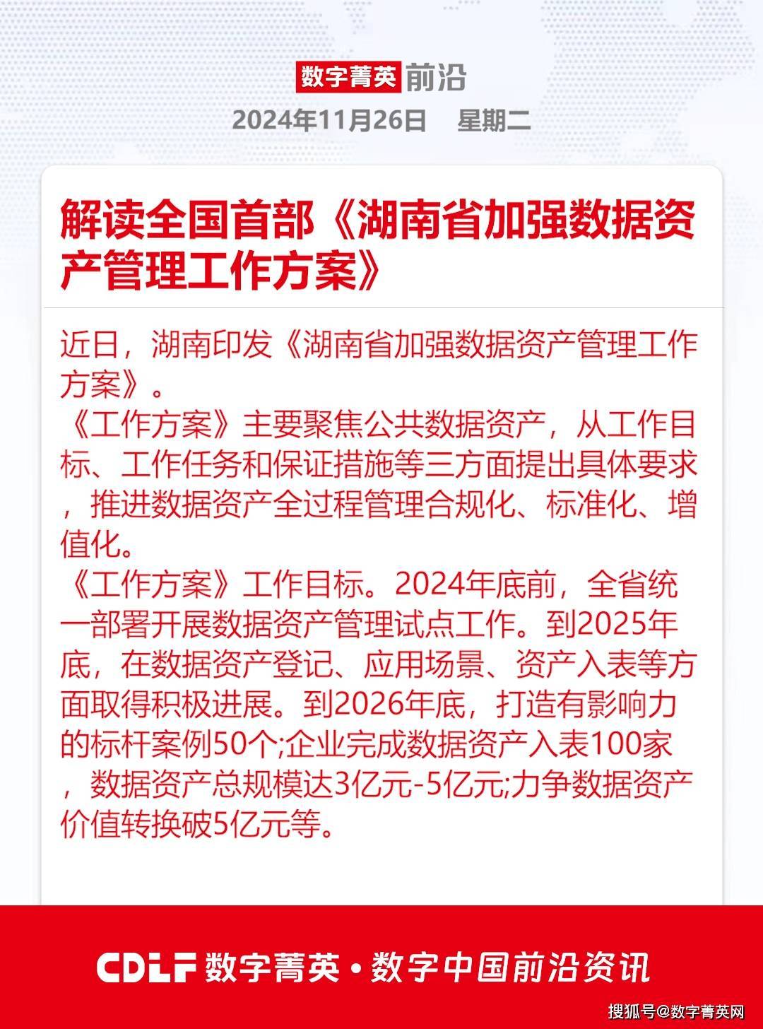 解读全国首部湖南省加强数据资产管理工作方案》