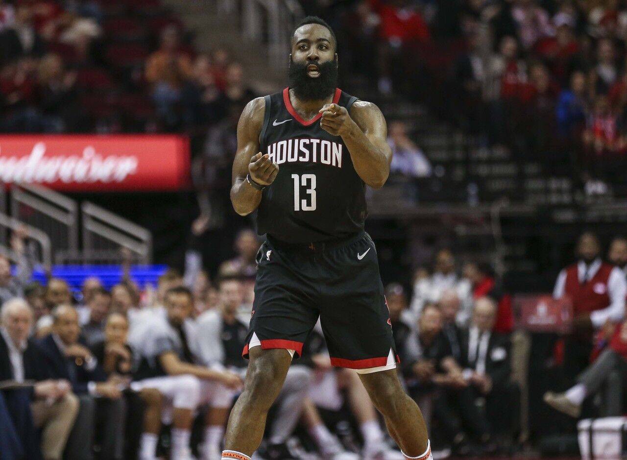 今日,35岁哈登狂飙,书写nba77载未有之壮举