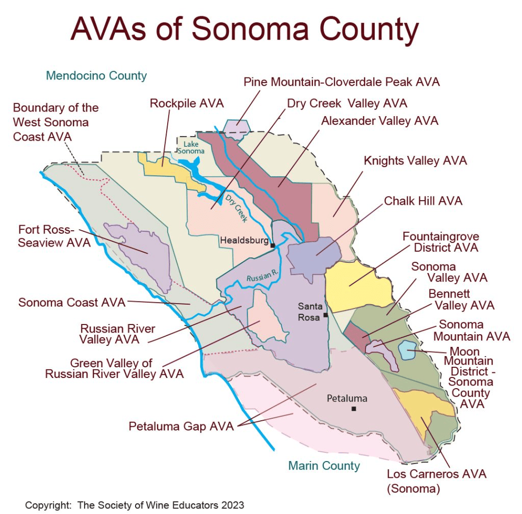美国葡萄酒产区:索诺玛县19个子产区之索诺玛谷ava(sonoma valley)