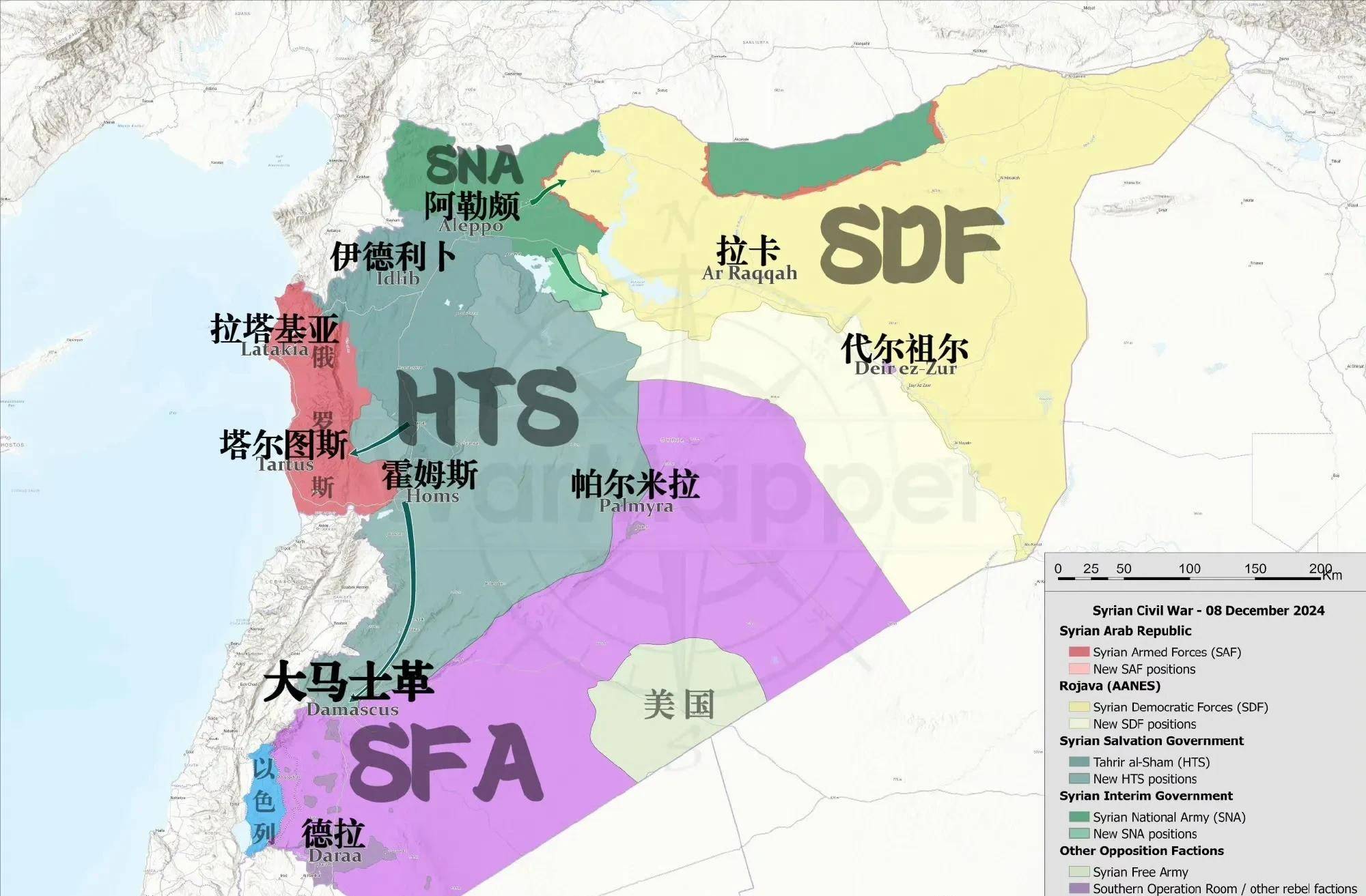 叙利亚俄罗斯地图图片