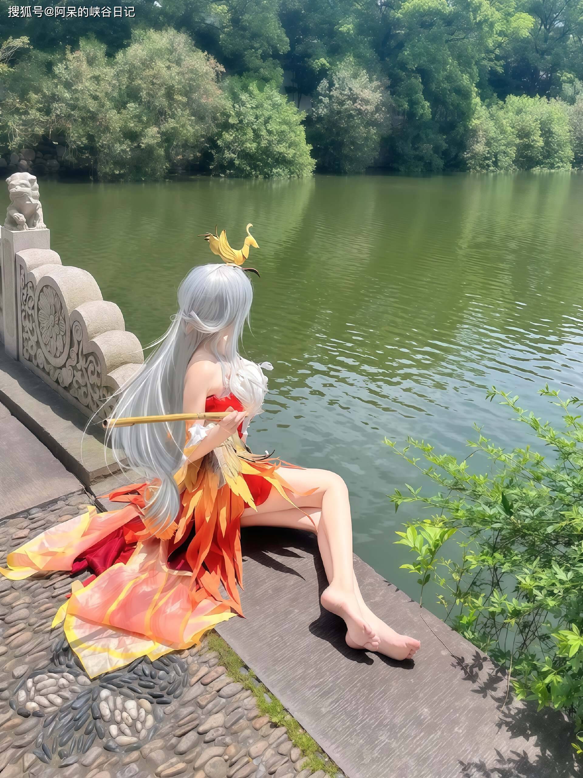 原创王者cos野外王昭君兰陵王看见了都会喜欢这样的王昭君不要抓哦