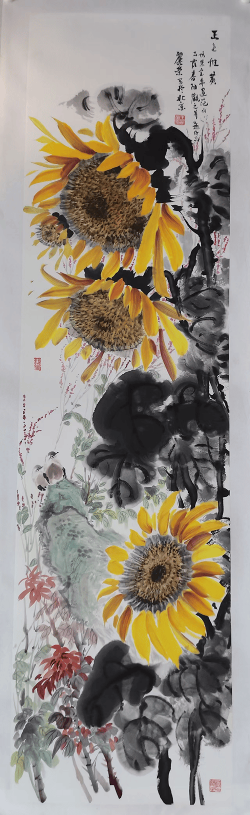 大师王丽荣己巳年向日葵新作