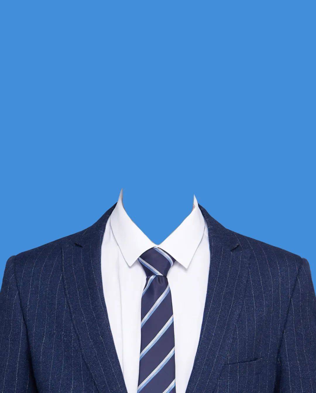 手机一键换装:适合蓝底证件照的西装,行政夹克,中山装等