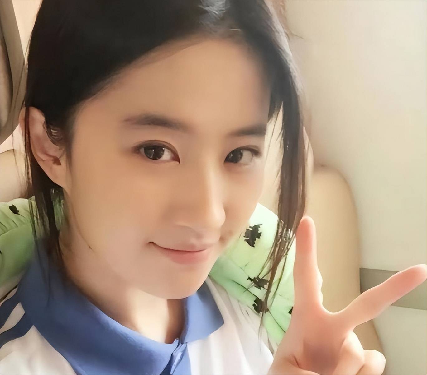 刘亦菲上学时为啥没有人追?当看到她的学生照后,网友:这谁敢追