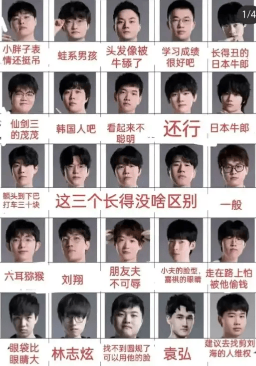 电竞选手外貌评价大揭秘：LOL选手们的另类标签
