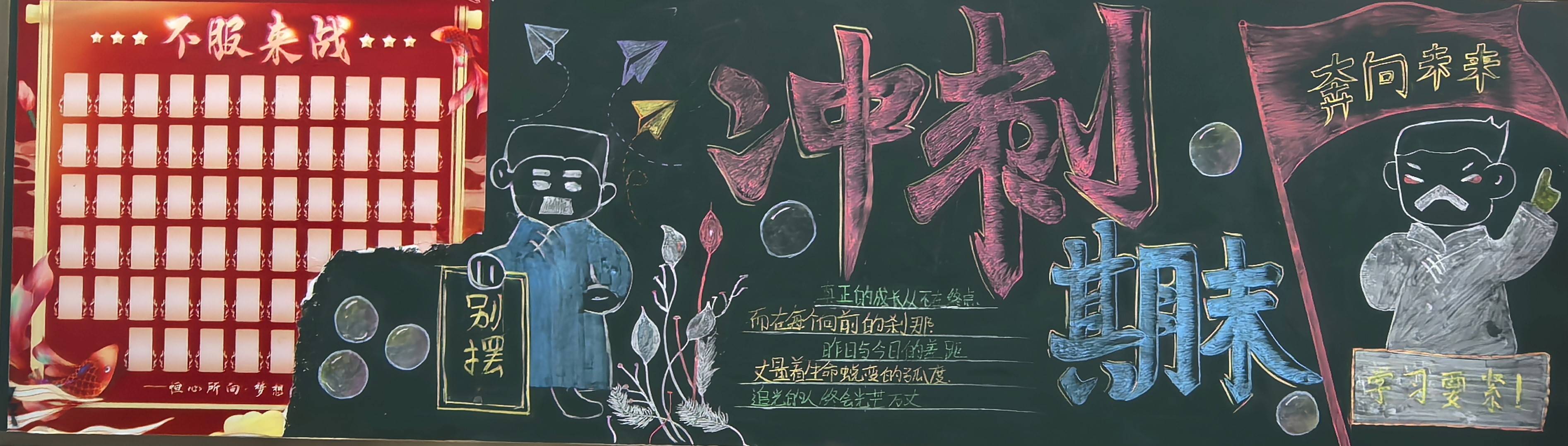 赢战期末—邯郸卓越中学赢战期末主题板报活动