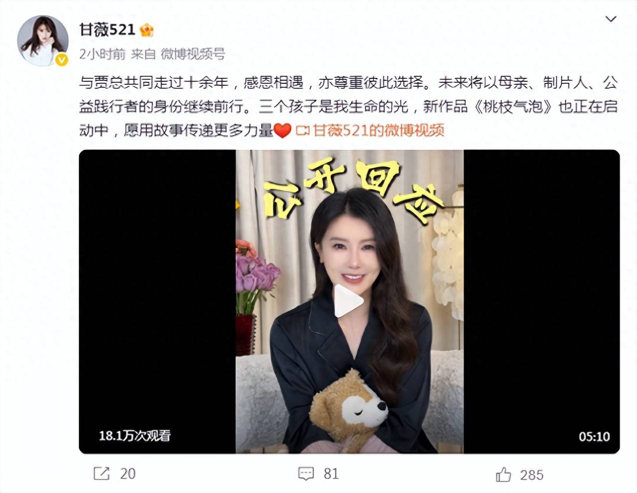 贾跃亭前妻甘薇首次公开回应“离婚为资产转移”、“40亿元索赔”_搜狐网