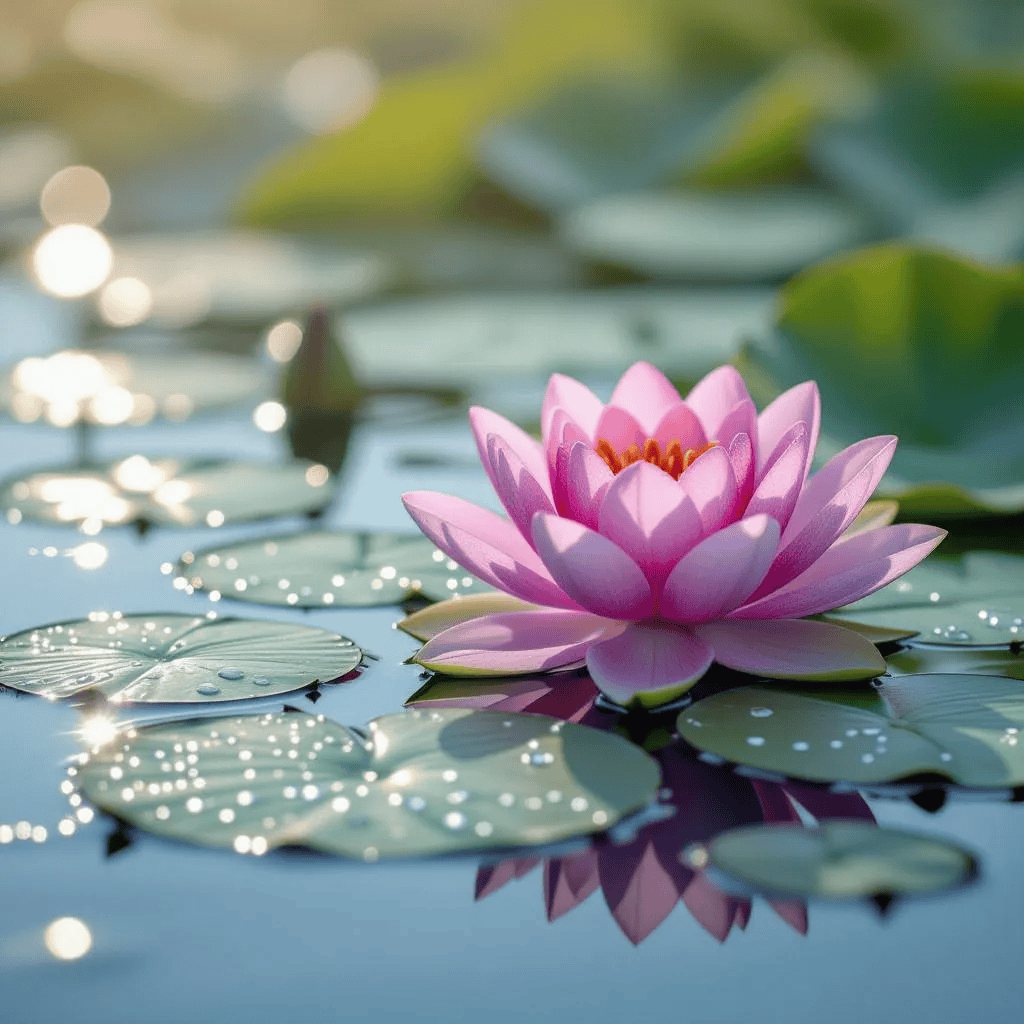 荷花,和气生财,好运连连