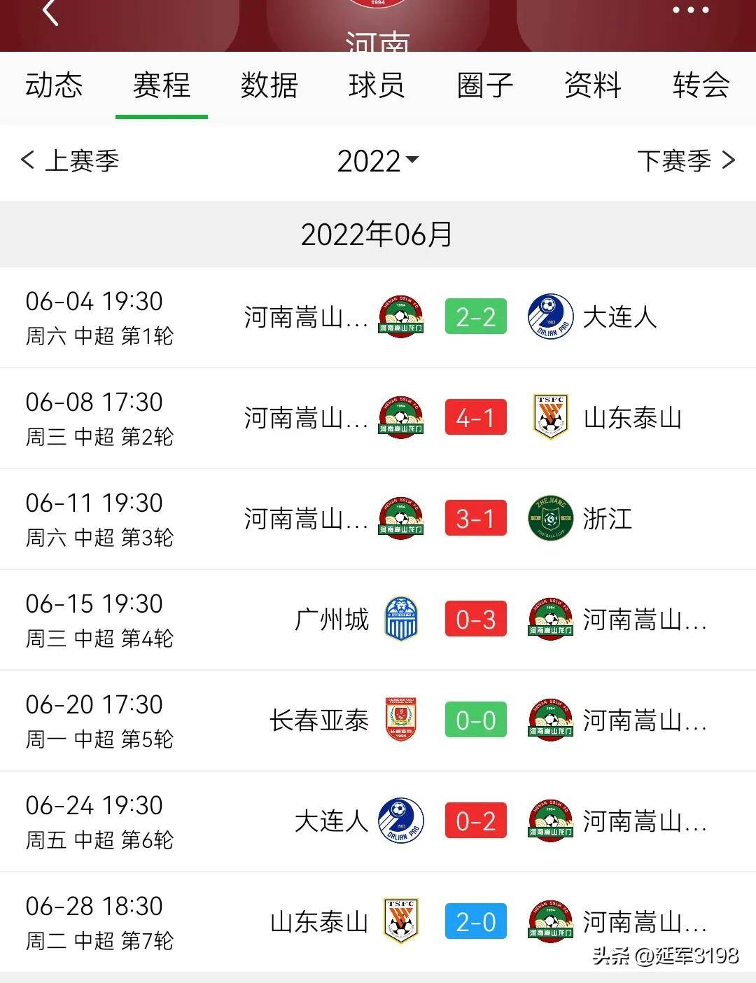 河南队6月赛事密集备战，迎战申花与海港关键战