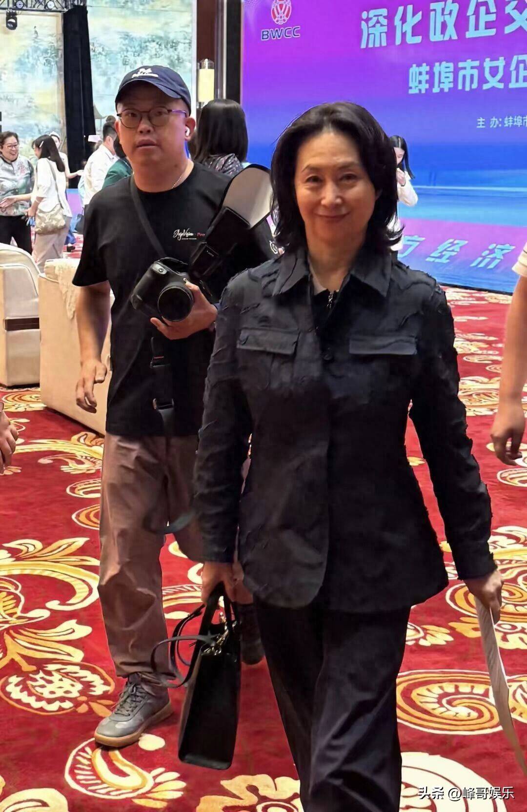 原创            63岁何超琼现身安徽女企业家协会，脸部苍老却优雅自然