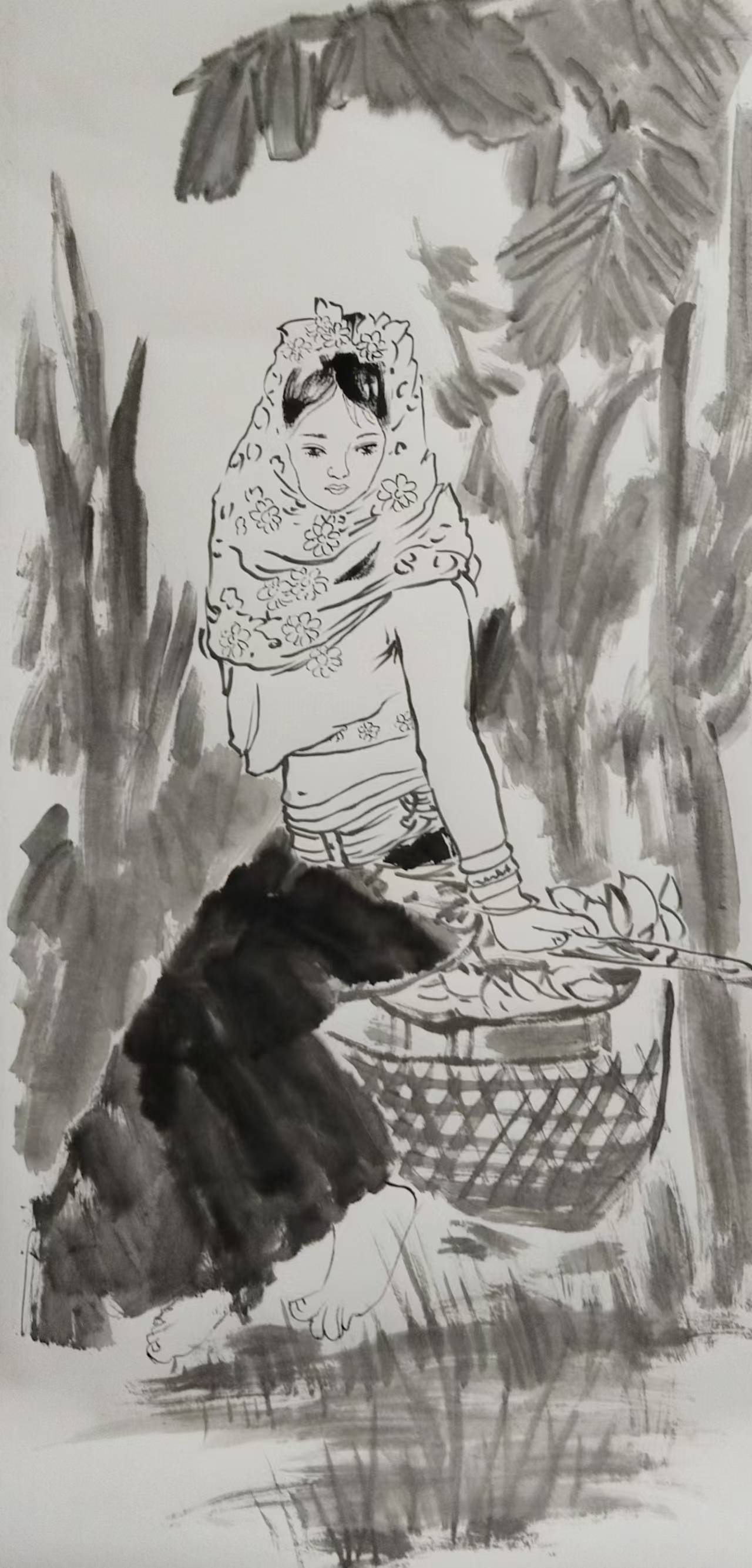 陈升栋《惠安女图》:绘就闽南风情的艺术华章