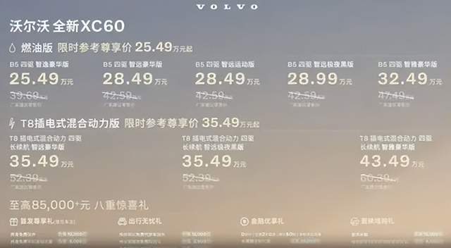 全新XC60上市，25.49 万起！沃尔沃这次真掀桌子了