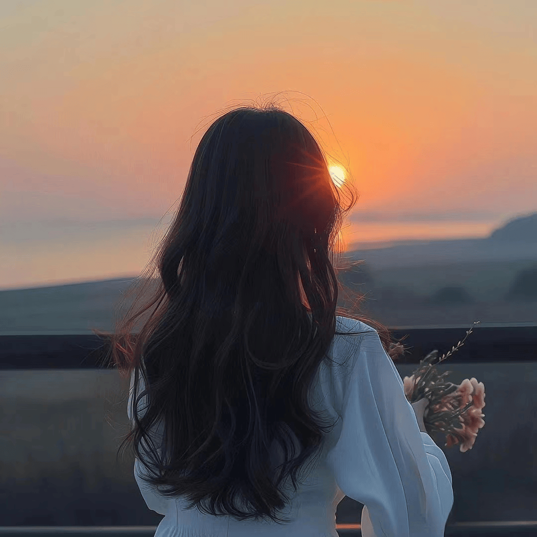 "背影氛围感女生头像,错过不再有