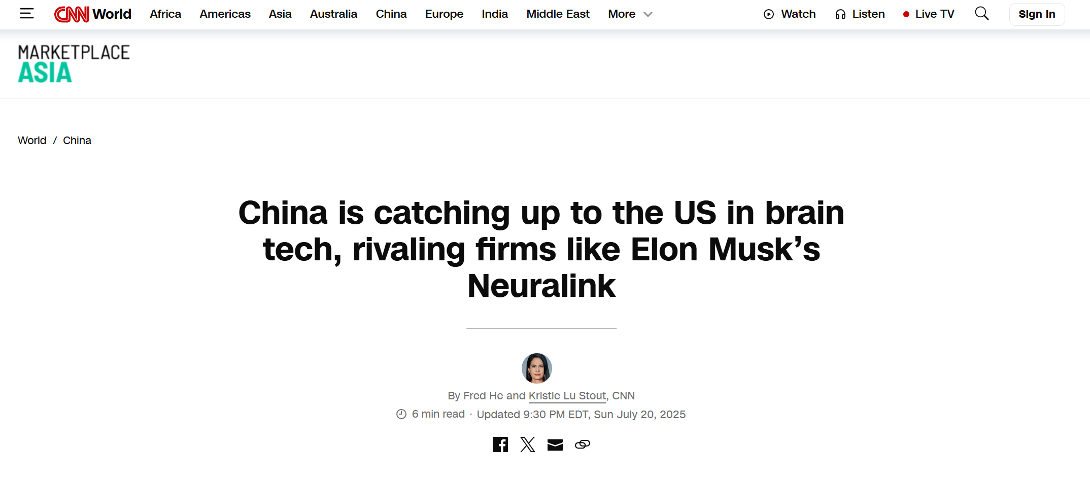 脑机启侦|CNN报道：“北脑一号”智能脑机系统突围，Neuralink不再是唯一主角（07.22）_搜狐网