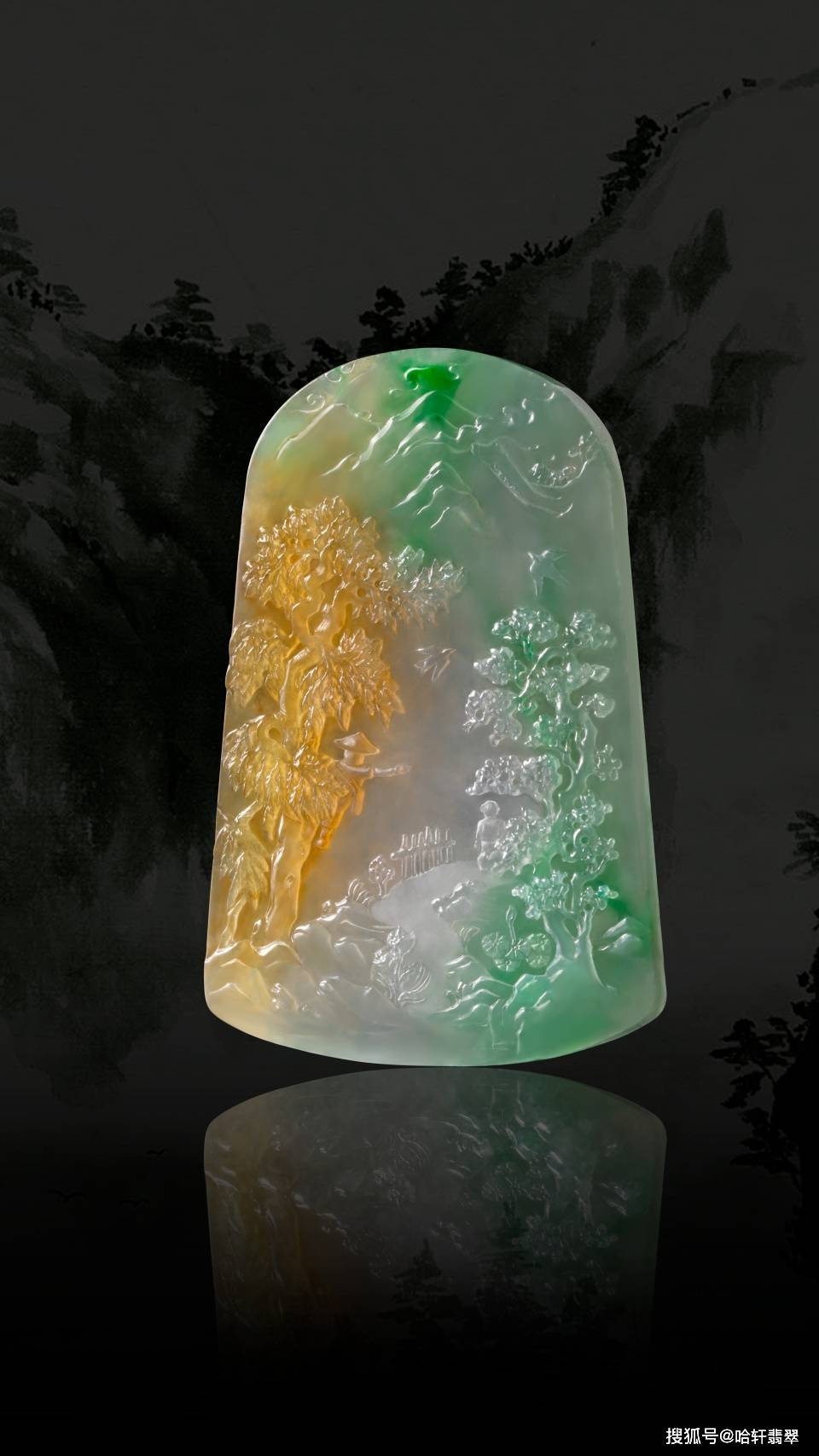 方寸山水见天地：为何山水牌堪称翡翠世界中的“桃花源”？_搜狐网