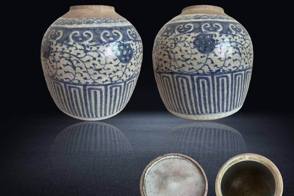 吴先生私人珍藏】清中期青花缠枝莲纹罐：古韵流转，瓷中珍品_