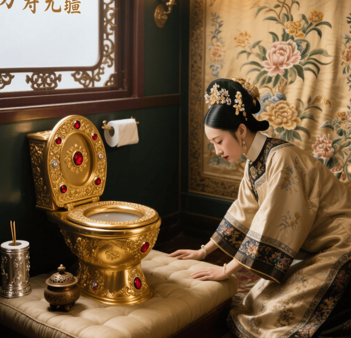 慈禧太后火车上如厕,马桶是金的吗?移动厕所的奢华