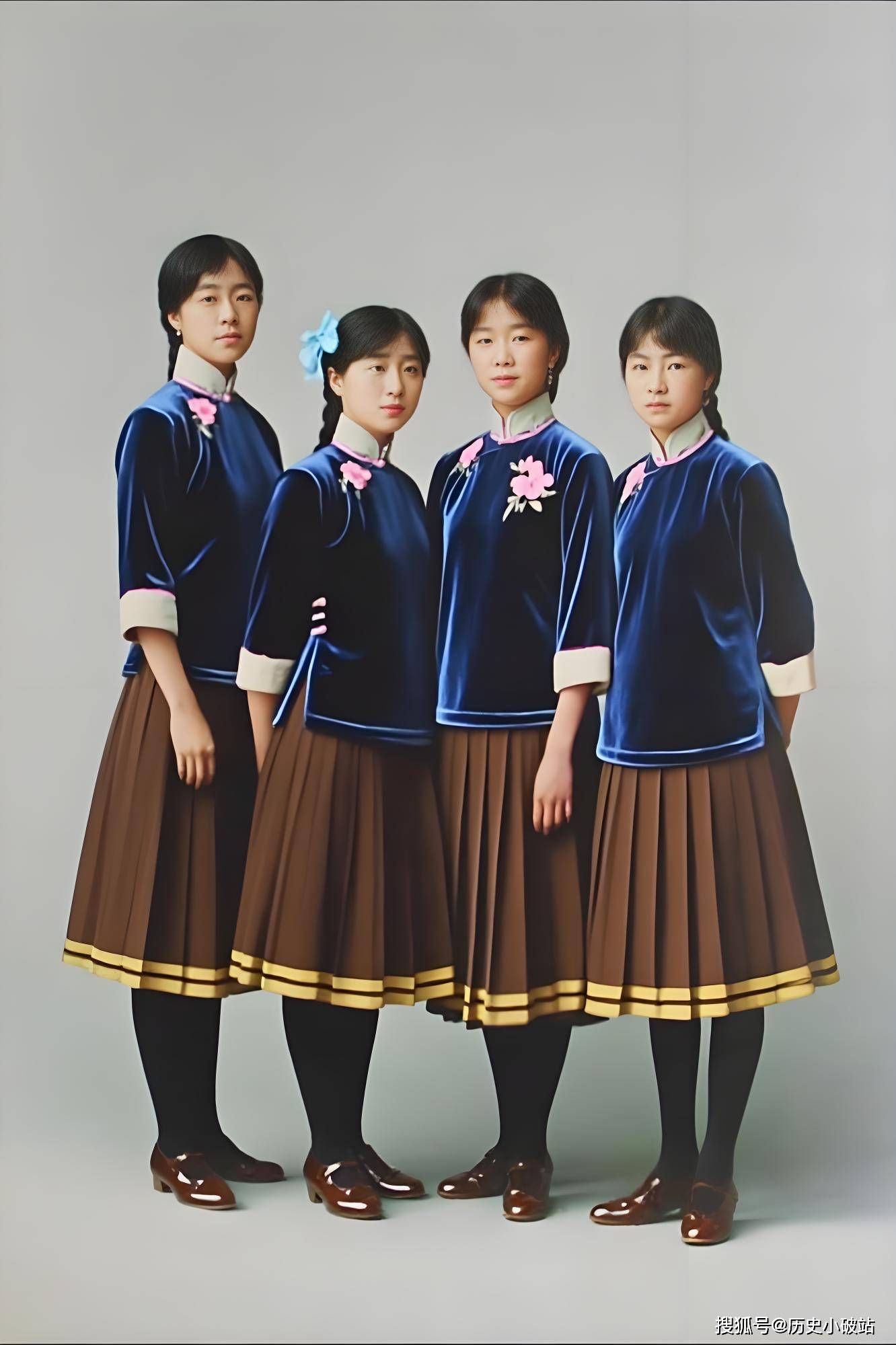 校服呈现典型民国女学