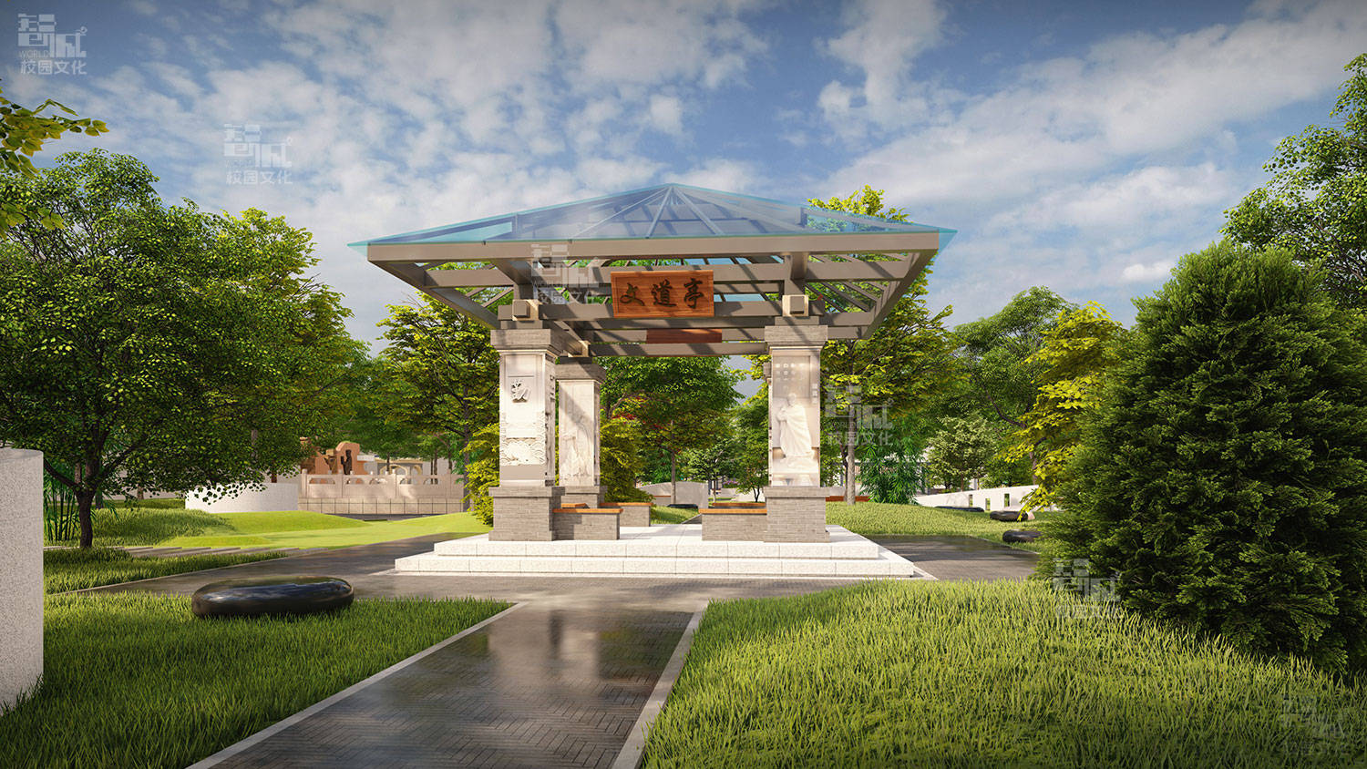 寓景于教——初高中学校校园景观小品如何承载教育功能?