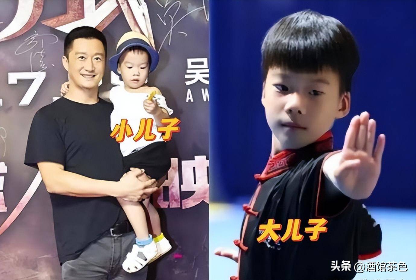 吴京小儿子拍摄杂志,和影后惠英红搭档,才7岁就开始为父亲争光