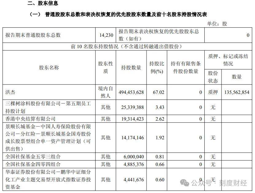 董事长27%股权质押“零解释” 三棵树现金流风险谁来兜底?(图5)